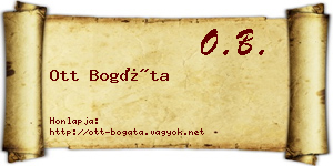 Ott Bogáta névjegykártya